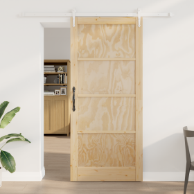 Puerta Deslizante con Juego de Herrajes 93x211 cm