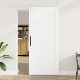 Puerta Deslizante con Juego de Hardware Blanca 93x211 cm Madera Maciza Pino von , Türen für zu Hause - Ref: Foro24-3333769, P...