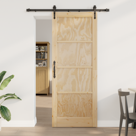 Puerta Deslizante con Juego de Hardware 'ORKDAL'de Madera Sólida de Pino | Foro24.es | Tu tienda online para hogar, jardín y más Foro24.es