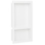 Shower niche with 2 glossy white compartments 41x51x10 cm by vidaXL, Shower walls and screens - Ref: Foro24-151398, Price: 87...