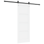 Puerta Deslizante con Juego de Herrajes 'ORKDAL'Madera Sólida Blanca de Pino de , Puertas para el hogar - Ref: Foro24-3333803...