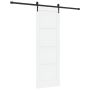 Puerta Deslizante con Juego de Herrajes 'ORKDAL'Blanca de Madera Maciza de Pino de , Puertas para el hogar - Ref: Foro24-3333...