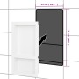 Shower niche with 2 glossy white compartments 41x51x10 cm by vidaXL, Shower walls and screens - Ref: Foro24-151398, Price: 87...