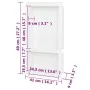 Shower niche with 2 glossy white compartments 41x51x10 cm by vidaXL, Shower walls and screens - Ref: Foro24-151398, Price: 10...