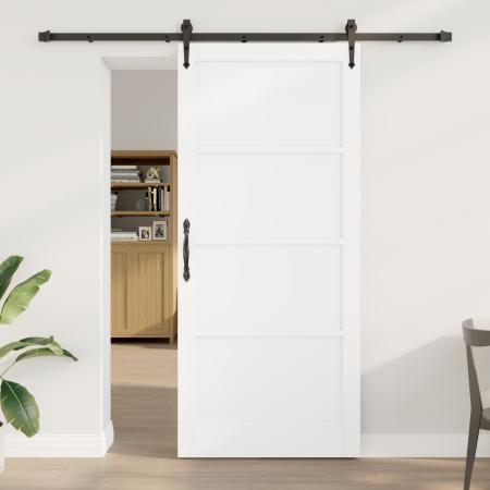 Puerta Deslizante  con Juego de Hardware 'ORKDAL'Madera Sólida Blanca de Pino | Foro24.es | Tu tienda online para hogar, jardín y más Foro24.es