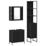 Armario de Lavabo Roble Negro 60x30x60 cm Madera Buena