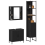 Armario de Lavabo Roble Negro 60x30x60 cm Madera Buena