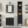 Armario de Lavabo Roble Negro 60x30x60 cm Madera Buena