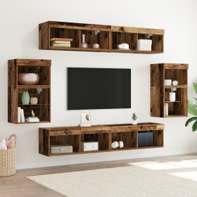 Estante Flotante 2 pcs Madera Vieja 40x28.5x40 cm Madera Elaborada de , Muebles TV - Ref: Foro24-3334386, Precio: 245,38 €, D...