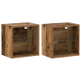 Estante Flotante 2 pcs Madera Vieja 40x28.5x40 cm Madera Elaborada de , Muebles TV - Ref: Foro24-3334386, Precio: 245,38 €, D...