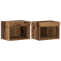 Estante Flotante 2 pcs Madera Vieja 40x28.5x40 cm Madera Elaborada de , Muebles TV - Ref: Foro24-3334386, Precio: 245,38 €, D...