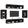Unidades de TV Conjunto de 4 Roble negro MDF, vidrio Grande de , Muebles TV - Ref: Foro24-3334388, Precio: 250,88 €, Descuent...