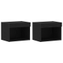 Unidades de TV Conjunto de 4 Roble negro MDF, vidrio Grande de , Muebles TV - Ref: Foro24-3334388, Precio: 250,88 €, Descuent...