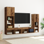 Mueble para TV con luces LED Madera envejecida 40.5x30x102 cm de , Muebles TV - Ref: Foro24-3334389, Precio: 196,90 €, Descue...