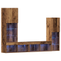 Mueble para TV con luces LED Madera envejecida 40.5x30x102 cm de , Muebles TV - Ref: Foro24-3334389, Precio: 196,90 €, Descue...