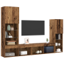 Mueble para TV con luces LED Madera envejecida 40.5x30x102 cm de , Muebles TV - Ref: Foro24-3334389, Precio: 196,90 €, Descue...