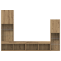 cabinet de TV con luces LED Roble Artesanal 40.5x30x102 cm de , Muebles TV - Ref: Foro24-3334390, Precio: 185,65 €, Descuento: %