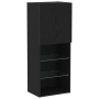 Gabinete para TV LED Roble Negro 30.5x30x102 cm Madera Ingenierizada de , Muebles TV - Ref: Foro24-3334391, Precio: 200,48 €,...