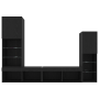 Gabinete para TV LED Roble Negro 30.5x30x102 cm Madera Ingenierizada de , Muebles TV - Ref: Foro24-3334391, Precio: 200,48 €,...