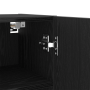 Gabinete para TV LED Roble Negro 30.5x30x102 cm Madera Ingenierizada de , Muebles TV - Ref: Foro24-3334391, Precio: 200,48 €,...