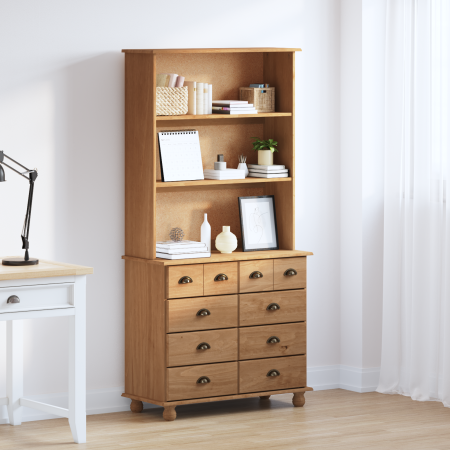 Hutch 'ASKIM'Marrón Miel 91x40x183 cm Madera Sólida Pino | Foro24.es | Tu tienda online para hogar, jardín y más Foro24.es