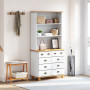 Hutch “ASKIM” Blanco 91x40x183 cm Madera Sólida de Pino de , Aparadores - Ref: Foro24-3334643, Precio: 292,74 €, Descuento: %