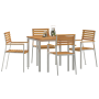 Conjunto de Comedor de Jardín de 5 Piezas  Hecho de Madera Maciza de Acacia | Foro24.es | Tu tienda online para hogar, jardín y más Foro24.es