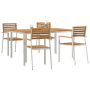 Juego de Comedor de Jardín  de 5 Piezas de Madera Maciza de Acacia | Foro24.es | Tu tienda online para hogar, jardín y más Foro24.es