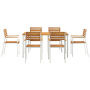 Conjunto de Comedor de Jardín de 7 Piezas de  Madera Maciza de Acacia | Foro24.es | Tu tienda online para hogar, jardín y más Foro24.es