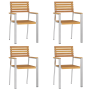 Conjunto de Comedor de Jardín de 5 Piezas  Madera Sólida de Acacia | Foro24.es | Tu tienda online para hogar, jardín y más Foro24.es