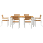 Conjunto de Comedor de Jardín de 7 Piezas  de Madera Maciza de Acacia | Foro24.es | Tu tienda online para hogar, jardín y más Foro24.es