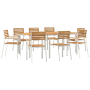 Juego de Comedor de Jardín de 9 Piezas  de Madera Sólida de Acacia | Foro24.es | Tu tienda online para hogar, jardín y más Foro24.es