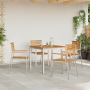 Conjunto de Comedor de Jardín  de 5 Piezas de Madera Sólida de Teca | Foro24.es | Tu tienda online para hogar, jardín y más Foro24.es