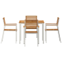 Conjunto de Comedor de Jardín  de 5 Piezas de Madera Sólida de Teca | Foro24.es | Tu tienda online para hogar, jardín y más Foro24.es
