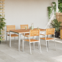Conjunto de Comedor de Jardín  de 5 Piezas en Madera Sólida de Teca | Foro24.es | Tu tienda online para hogar, jardín y más Foro24.es