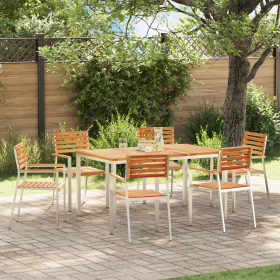 Conjunto de Comedor de Jardín de 7 Piezas de
