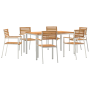 Conjunto de Comedor de Jardín de 7 Piezas de Madera Sólida de Teca | Foro24.es | Tu tienda online para hogar, jardín y más Foro24.es