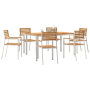 Conjunto de Comedor de Jardín de 7 Piezas de Madera Sólida de Teca | Foro24.es | Tu tienda online para hogar, jardín y más Foro24.es