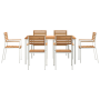 Conjunto de Comedor de Jardín de 7 Piezas de Madera Sólida de Teca | Foro24.es | Tu tienda online para hogar, jardín y más Foro24.es