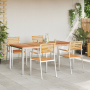 Juego de Comedor de Jardín de 5 Piezas de  en Madera Maciza de Teca | Foro24.es | Tu tienda online para hogar, jardín y más Foro24.es