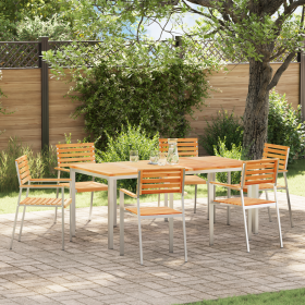 Conjunto de Comedor de Jardín de 7 Piezas de