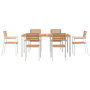 Conjunto de Comedor de Jardín  de 7 Piezas de Madera Sólida de Teca | Foro24.es | Tu tienda online para hogar, jardín y más Foro24.es