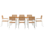 Conjunto de Comedor de Jardín  de 9 Piezas Madera Maciza de Teca | Foro24.es | Tu tienda online para hogar, jardín y más Foro24.es