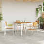 Conjunto de Comedor de Jardín  de 5 Piezas de Madera Sólida de Acacia | Foro24.es | Tu tienda online para hogar, jardín y más Foro24.es