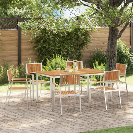 Juego de Comedor de Jardín de 7 Piezas Madera Maciza de Acacia | Foro24.es | Tu tienda online para hogar, jardín y más Foro24.es