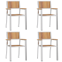 Set de Comedor para Jardín  de 5 Piezas de Madera Sólida de Acacia | Foro24.es | Tu tienda online para hogar, jardín y más Foro24.es