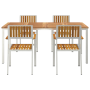 Conjunto de Comedor de Jardín de 5 Piezas de Madera Maciza de Acacia de | Foro24.es | Tu tienda online para hogar, jardín y más Foro24.es
