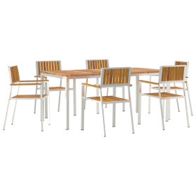 Conjunto de Comedor de Jardín de 7 Piezas de