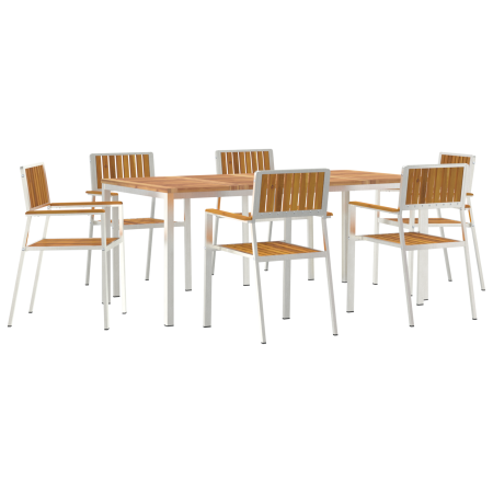 Conjunto de Comedor de Jardín de 7 Piezas de Madera Maciza de Acacia | Foro24.es | Tu tienda online para hogar, jardín y más Foro24.es