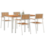 Set de comedor de jardín  de 5 piezas de madera sólida de teca | Foro24.es | Tu tienda online para hogar, jardín y más Foro24.es
